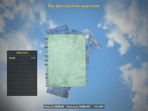 FALLOUT 76 PC PLAN: BLUE CAMO POWER ARMOR PAINTS - Picture 1 of 1