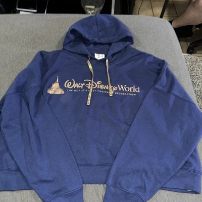 Walt Disney World 50 Aniversario Mujer’s Sudadera Recortada XL Sudadera Castillo Foto 1 de 4