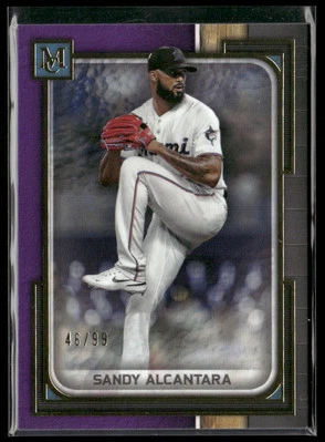2023 Topps Museum Collection #15 Sandy Alcantara Copper Purple /99 - Image 1 of 2