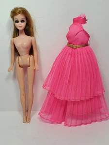 Vintage 1970s Topper Toys DAWN Doll Blonde Hair pink dress b5 - Picture 1 of 11