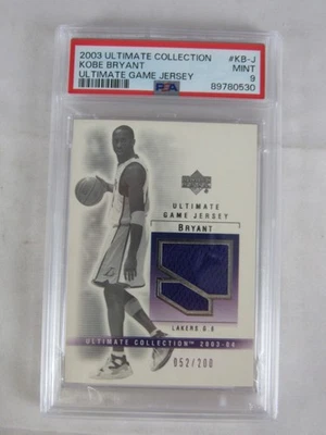 2003 UD Ultimate Collection #KB-J Kobe Bryant GU Jersey /200 PSA 9 Mint G855 - Image 1 of 4