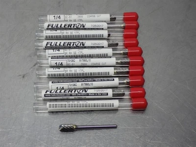 10 ¡NUEVO! Fresas de carburo FULLERTON 1/4" 70105C Foto 1 de 3