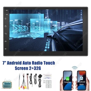 Double DIN 7" QLED Wireless CarPlay Android Auto Car Stereo Radio GPS Navigation - Picture 1 of 21