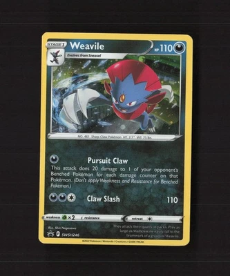 Weavile SWSH246 Sword & Shield Black Star Promo Holo SWIRL Pokemon Card LP+ - Image 1 of 4
