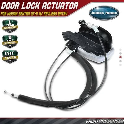 Front Right Door Lock Actuator for Nissan Sentra 07-11 w/ Keyless Entry System - Image 1 of 4
