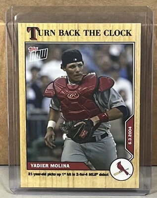 2020 TOPPS NOW Turn Back the Clock #65 YADIER MOLINA CARDINALS Print Run 478 - Image 1 of 2