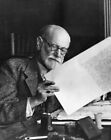 Classic Psychologist Sigmund Freud Working At Desk Picture Poster Photo