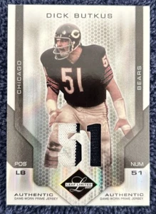 Camiseta deportiva Leaf Limited 2007 Dick Butkus Silver Mirror Prime reliquia/51 #121 - Imagen 1 de 2