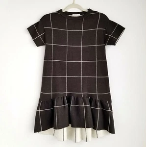 Zara Knitwear Winter Fancy Collection Dress Girls 10 Short Sleeve Pleated Skirt - Picture 1 of 6