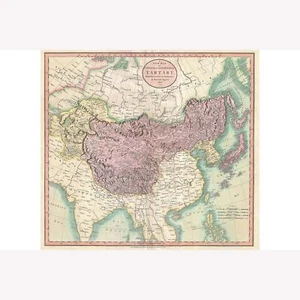 Tartaria o Asia Central; impresionante cartografía histórica; mapa de Cary 1806 - Imagen 1 de 11