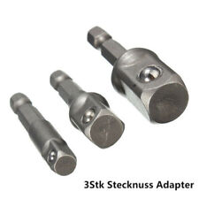 Stecknuss Adapter 1/4 3/8 1/2 Zoll Steckschlüssel Nuß Akkuschrauber Bohrmaschine