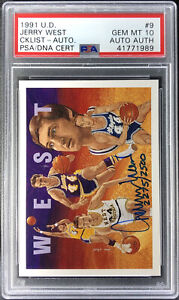 1991-92 Upper Deck Jerry West Autograph On Card Ink SP Serial #/2500 PSA 10 Rare
