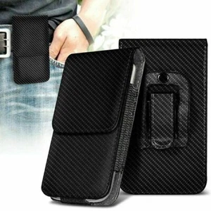 Carbon Black✔Apple✔Quality Excellent Protection Vertical Belt Phone Case Cover - Picture 1 of 4