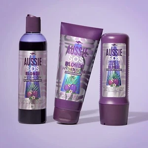 AUSSIE Blonde Hydration Purple - Shampoo/Hair Conditioner/3 Minute Miracle Mask - Picture 1 of 16