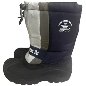 Kamik YOUTH Waterbug  3 Insulated Waterproof. Snow Boots.Size 3 Blue, Grey Use2x - Picture 1 of 9