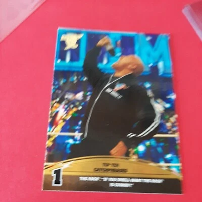 2013 TOPPS BEST OF WWE #1 THE ROCK Catchphrases  /10 GOLD SSP! - Image 1 of 3