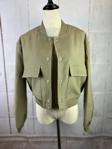 Chaqueta bomber verde militar para mujer talla S - Imagen 1 de 7