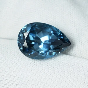 9,04 ct TOP GLÄNZEND / LONDON BLAU NATUR BLAUTOPAS Birne siehe Vdo LG - Bild 1 von 2