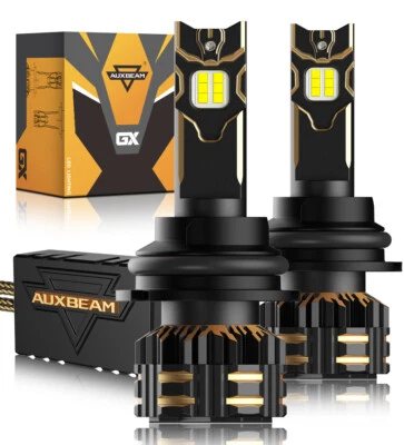 AUXBEAM Canbus 9004 LED Headlights 120W 30000LM Super Bright High Low Beam 6500K - Image 1 of 4