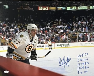 Ray Bourque Boston Bruins Defenseman Signed w/ 5 Inscriptions 16x20 Pose #1 JSA - Picture 1 of 2