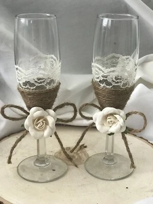 свадебные тосты флейты, деревенский, страна - Изображение 1 из 2