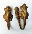 Paire Petites Porte-Embrasses Pour Rideau Bronze Style Antique Louis XV