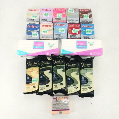 Lot of 18 Various Sculpey III & FIMO Oven Bake Clay - New Factory Sealed - Image 1 of 4