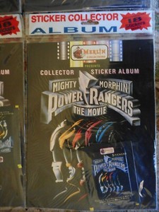 4pc Mighty Morphin Power Rangers the Movie Stickers & Collector Albums by Merlin