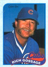 1989 O-Pee-Chee Box Bottoms #D Rich Goose Gossage Chicago Cubs HOF