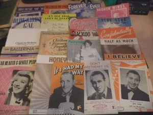 LOTE DE 20+ TRABAJOS DE PARTITURAS DE PIANO DE CANCIÓN ANTIGUA DE COLECCIÓN 1940 DÉCADA 1950 DÉCADA 1960 COLECCIÓN R - Imagen 1 de 1