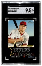 2020 Topps Heritage Mike Trout SGC 9.5 Los Angeles Angels #AW-1 Insert