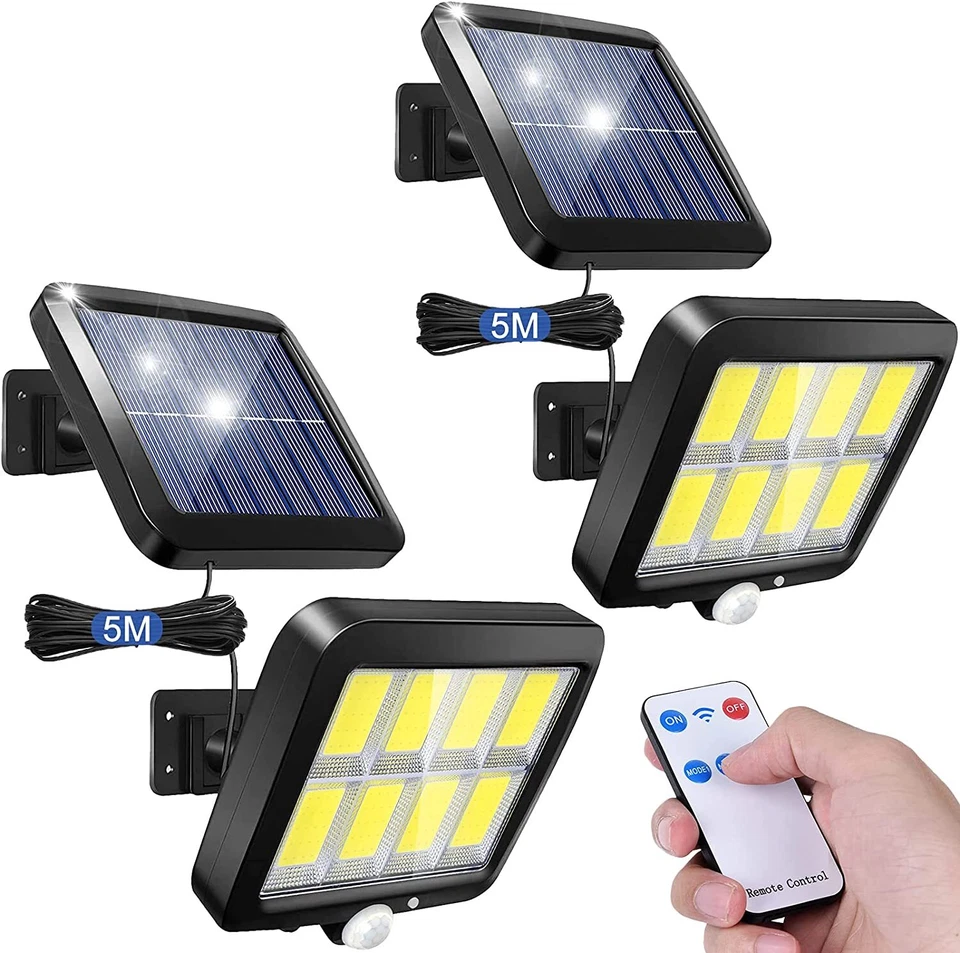 100-200LED Solar Power Wall Light Waterproof Outdoor PIR Motion Sensor Path Lamp - Image 1 of 4