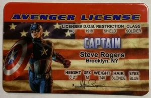 Capitan America - Steve Rogers - Patente Avenger - Patente di guida - Novità - Foto 1 di 2