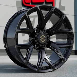 20" HAWKE 6YS Alloy Wheels fits FORD RANGER Gloss Black 20x9.0 6x139 et00 x4 - Picture 1 of 5