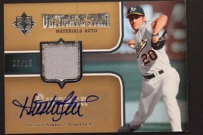 Houston Street Oakland A's 2007 UD Ultimate Materials 6/15 autografiado firmado 16D Foto 1 de 3
