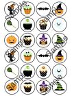 HALLOWEEN Edible Personalised Cupcake Cake Muffin Toppers Party Birthday Gift 