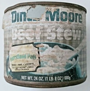 VTG 1984 DINTY MOORE BEEF STEW Paper Label & EMPTY Can C All Pics b - Picture 1 of 6