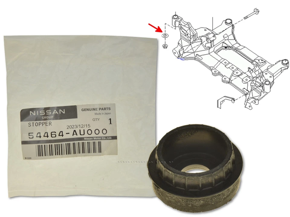 Front Axle Beam Bush 54464-AU000 OE for Nissan X-Trail - Image 1 of 1