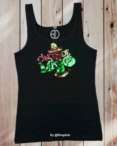 5 de Mayo Celebration Bling Shirt no rhinestones Tank top glitter sparkly - Picture 1 of 6