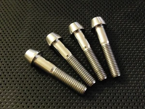 Ducati 748 Titanium Fork Bottom Pinch Bolts 95-00 Ti Taper Socket / Hex Flange - Picture 1 of 12
