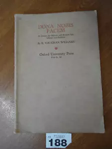 R. VAUGHAN WILLIAMS Dona Nobis Pacem / Oxford University Press - Picture 1 of 19