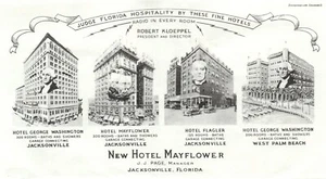 1930's New Hotel Mayflower Stationery Jacksonville, FL Radio in Every Room! A8 - Picture 1 of 3