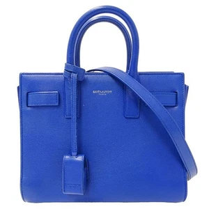 SAINT LAURENT Sac de Jour Nano Shoulder Bag Blue #384 - Picture 1 of 10