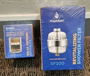 NUEVO Filtro de ducha revitalizante sellado AquaBliss SF100 y cartucho SFC100 ¡Dos piezas! - Imagen 1 de 6
