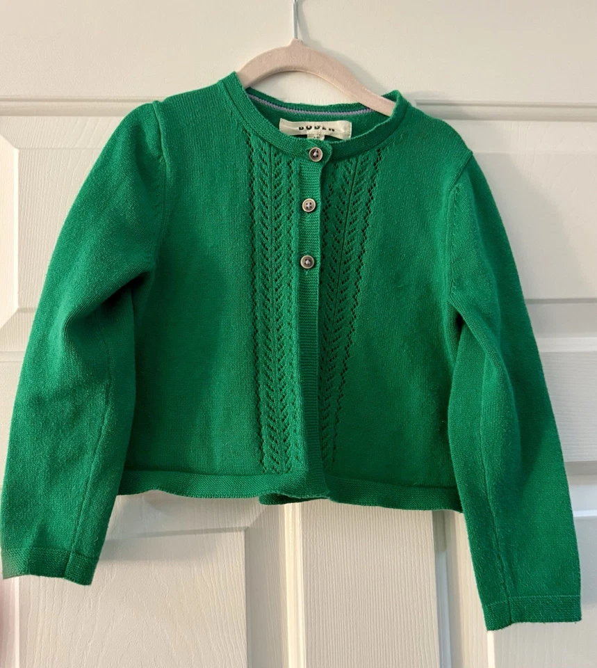 Mini Boden Jersey Cárdigan Verde (5-6 Años) Excelente Estado Foto 1 de 2