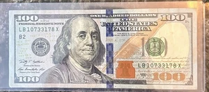Rare! 2009A $100.00 Bill X Note! New York Serial Number LB10733178X - Picture 1 of 2