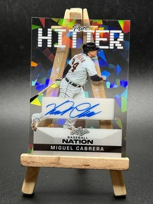 Leaf Baseball Nation 2025 - Miguel Cabrera - Pure Hitter Ice Acetate automático #d/8 Foto 1 de 2