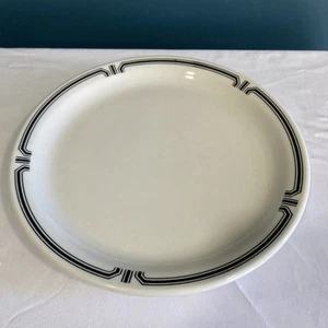 Vtg Restaurant Shenango Anchor Hocking China 9” Dinner Plate New Castle PA Black - Picture 1 of 9