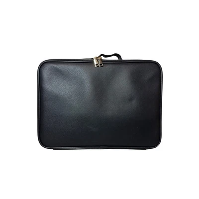 Professional Black Makeup Train Case Organizer with Straps and Dividers - Image 1 of 4