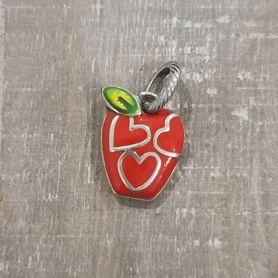 Brighton Red Enamel Apple with Silver Hearts Charm - Image 1 of 4